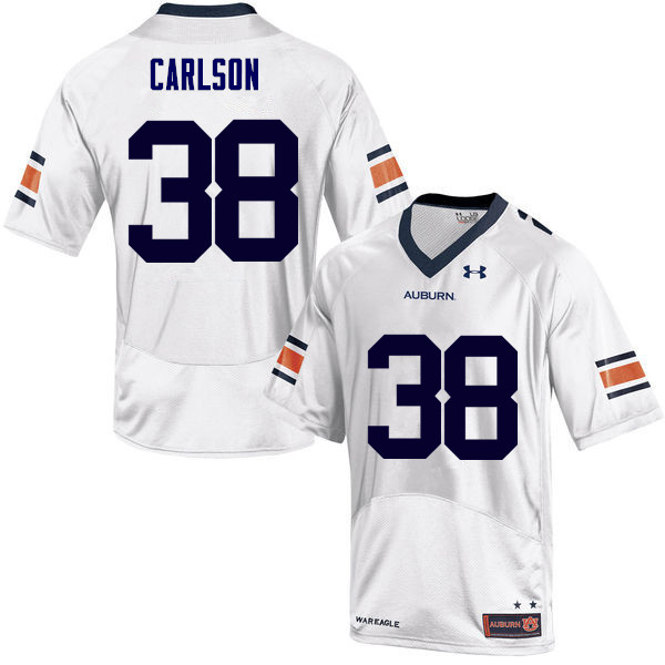 Men Auburn Tigers #38 Daniel Carlson College Football Jerseys Sale-White - Click Image to Close